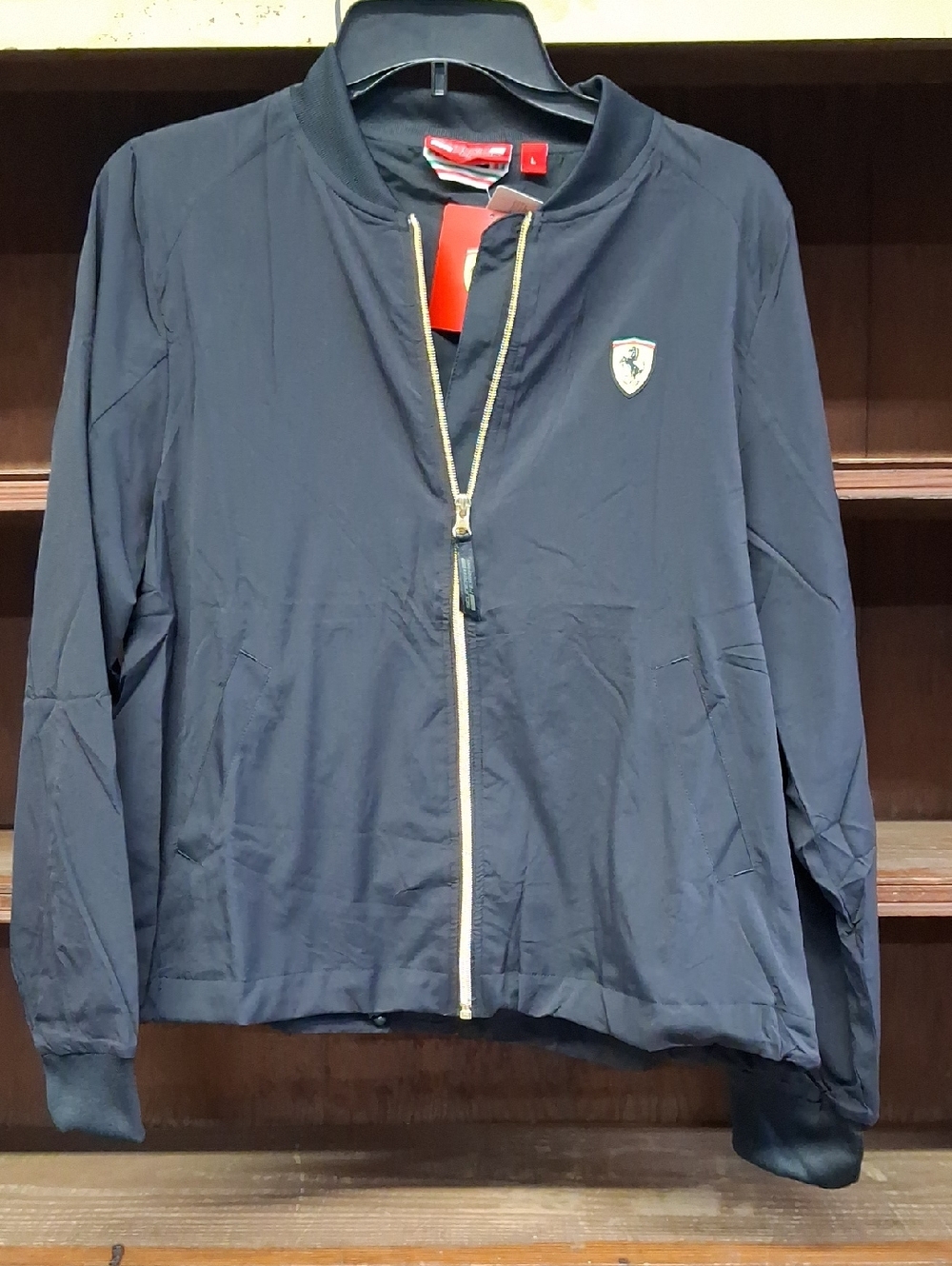 NWT Black Scuderia Ferrari Bomber Jacket Size Large, Unisex